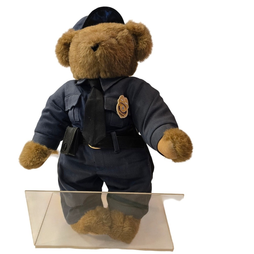 Vermont Teddy Bear Company Police Officer Uniform Plush Stuffed Animal 15 inch